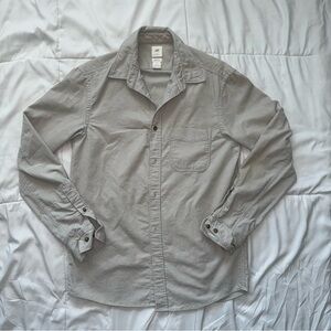 H&M Light Gray Regular Fit Button-Up Shirt